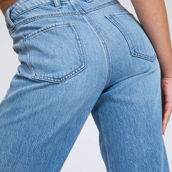 NEW REWASH Extreme Raw Cuff Wide Leg Jeans in medium indigo for women 825 2t7 - Picture 7 of 9